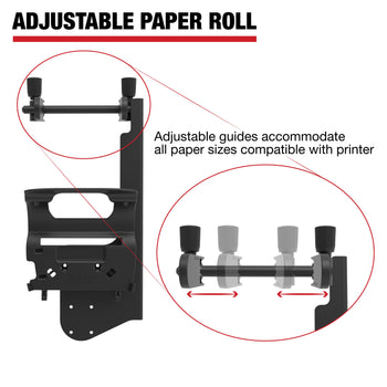 RAM-PM1-ZE31U:RAM-PM1-ZE31U_4:RAM Printer Mount with Paper Feed for Zebra ZQ630 Series