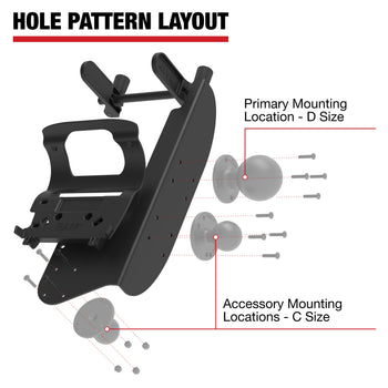 RAM-PM1-ZE31U:RAM-PM1-ZE31U_5:RAM Printer Mount with Paper Feed for Zebra ZQ630 Series