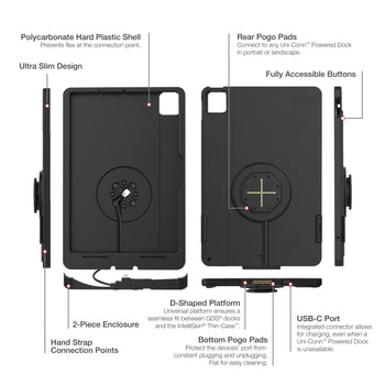 RAM-GDS-SKIN-AP45-M2-TCDB:RAM-GDS-SKIN-AP45-M2-TCDB_5:IntelliSkin Thin-Case™ for iPad Air 11 (M2) (D Shape & Rear Pogo Pads)