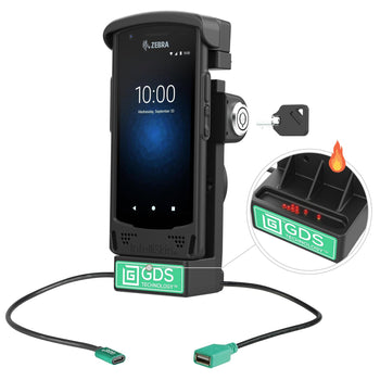GDS Locking Powered Dock + USB-A for Zebra EC50/55 - Heated Pins