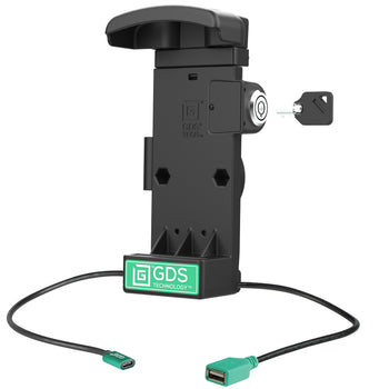 RAM-GDS-DOCKL-V12-ZE2434CPDHU:RAM-GDS-DOCKL-V12-ZE2434CPDHU_2:GDS Locking Powered Dock + USB-A for Zebra TC2x & TC5x - Heated Pins