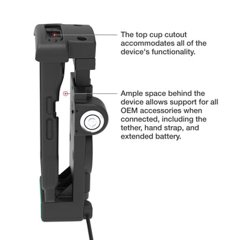 GDS Locking Powered Dock + USB-A for Zebra TC2x & TC5x - Heated Pins