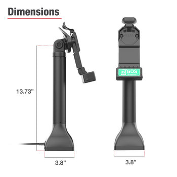 RAM-GDS-DOCK-D11-14-U1E:RAM-GDS-DOCK-D11-14-U1E_6:GDS Uni-Conn™ 14" Tilt & Swivel Dock with PoE