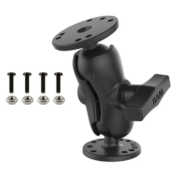 RAM-101U-B-ET1:RAM-101U-B-ET1_1:RAM Double Ball Mount with Mounting Hardware