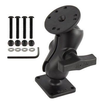RAM-101U-B-EX1:RAM-101U-B-EX1_1:RAM Double Ball Mount with Excalibur Mounting Hardware