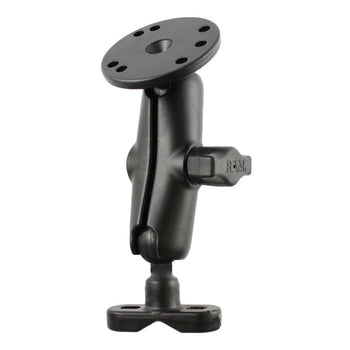 RAM-B-101U-ME1:RAM-B-101U-ME1_1:RAM Handlebar U-Bolt Double Ball Mount with Round Plate and No Hardware