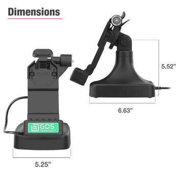 RAM-GDS-DOCKLR-D14-U1C:RAM-GDS-DOCKLR-D14-U1C_7:GDS Uni-Conn™ Locking Tilt & Swivel Dock with USB-C