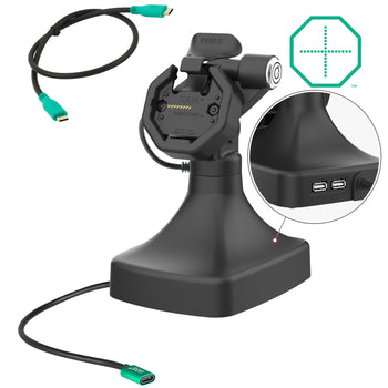 RAM-GDS-DOCKLR-D14-U3C-2A:RAM-GDS-DOCKLR-D14-U3C-2A_1:GDS Uni-Conn™ Powered Locking Tilt & Swivel Dock with USB-C + Data