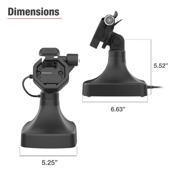 RAM-GDS-DOCKLR-D14-U3C:RAM-GDS-DOCKLR-D14-U3C_7:GDS Uni-Conn™ Powered Locking Tilt & Swivel Dock with USB-C