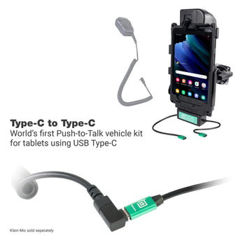 GDS Tough-Dock™ Klein VALOR PTT Vehicle Bundle for Samsung Tab Active3