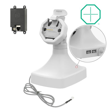 RAM-GDS-DOCK-D14-U3E-2A-GRY:RAM-GDS-DOCK-D14-U3E-2A-GRY_1:GDS Uni-Conn™ Powered Tilt & Swivel Dock with PoE + Data - Gray