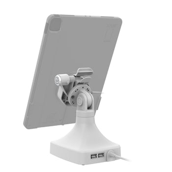 RAM-GDS-DOCKLR-D14-U3E-2A-GRY:RAM-GDS-DOCKLR-D14-U3E-2A-GRY_4:GDS Uni-Conn™ Powered Locking Tilt & Swivel Dock with PoE + Data - Gray