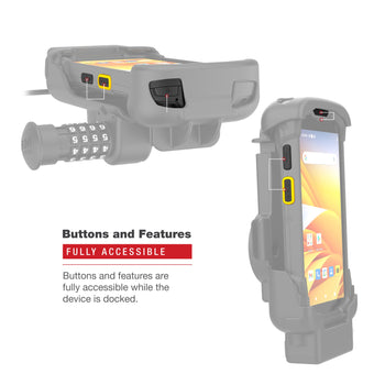 RAM-HOL-ZE17CL-1U:RAM-HOL-ZE17CL-1U_6:RAM Combo-Locking Form-Fit Powered Dock for Zebra TC73 & TC78