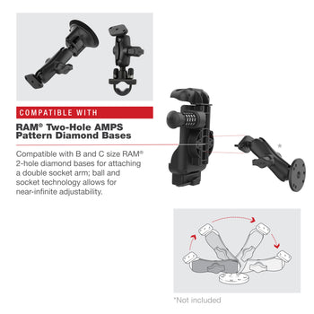 RAM-HOL-ZE17CL-1U:RAM-HOL-ZE17CL-1U_7:RAM Combo-Locking Form-Fit Powered Dock for Zebra TC73 & TC78