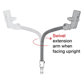 RAM-B-114P-18-201U:RAM-B-114P-18-201U_3:RAM Quick Release 18" Arm Extension for Wheelchairs
