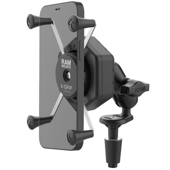RAM-B-176-A-UN10-462:RAM-B-176-A-UN10-462_1:RAM X-Grip Large Phone Mount with Vibe-Safe™ & Fork Stem Base - Short