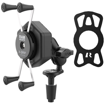 RAM-B-176-A-UN10-462:RAM-B-176-A-UN10-462_2:RAM X-Grip Large Phone Mount with Vibe-Safe™ & Fork Stem Base - Short