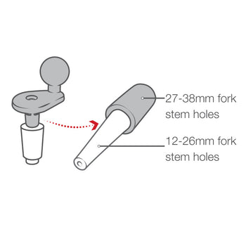 RAM-B-176-A-UN10-462:RAM-B-176-A-UN10-462_5:RAM X-Grip Large Phone Mount with Vibe-Safe™ & Fork Stem Base - Short