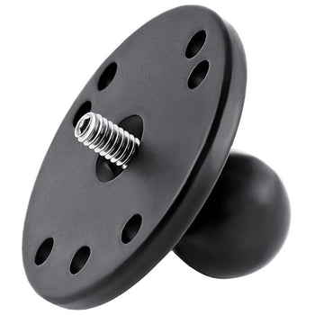 RAM-B-202AU:RAM-B-202AU_1:RAM Ball Adapter with Round Plate and 1/4"-20 Threaded Stud - B Size