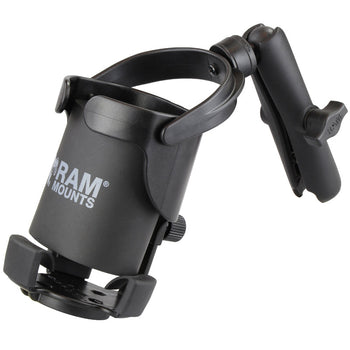 RAM-B-417B-C-201U:RAM-B-417B-C-201U_1:RAM Level Cup™ XL 32oz Drink Holder with Double Socket Arm