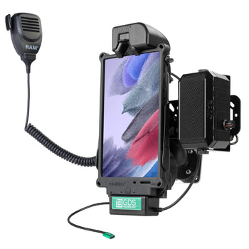 RAM-GDS-101B2-SAM80-PTT1U:RAM-GDS-101B2-SAM80-PTT1U_1:GDS Tough-Dock™ Universal PTT Vehicle Bundle for Tab A7 Lite 8.7