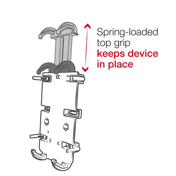 RAP-B-460-A-PD3U:RAP-B-460-A-PD3U_11:RAM Quick-Grip™ Phone Mount with RAM Tough-Strap™ Handlebar Base