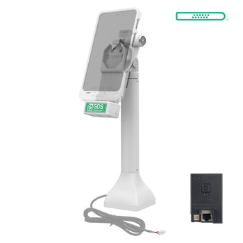 RAM-GDS-DOCKLR-D11-14-U1E-GRY:RAM-GDS-DOCKLR-D11-14-U1E-GRY_2:GDS Uni-Conn™ 14" Locking Pedestal Dock with PoE - Gray
