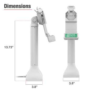 RAM-GDS-DOCKLR-D11-14-U1E-GRY:RAM-GDS-DOCKLR-D11-14-U1E-GRY_7:GDS Uni-Conn™ 14" Locking Pedestal Dock with PoE - Gray