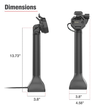 RAM-GDS-DOCKLR-D11-14-U3E:RAM-GDS-DOCKLR-D11-14-U3E_5:GDS Uni-Conn™ Powered 14" Locking Pedestal Dock with PoE