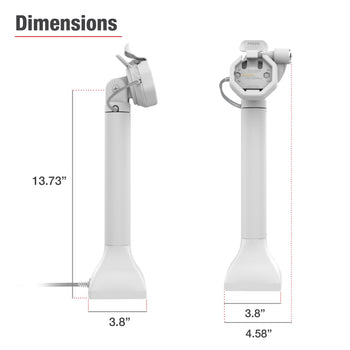 RAM-GDS-DOCKLR-D11-14-U3E-GRY:RAM-GDS-DOCKLR-D11-14-U3E-GRY_5:GDS Uni-Conn™ Powered 14" Locking Pedestal Dock with PoE - Gray