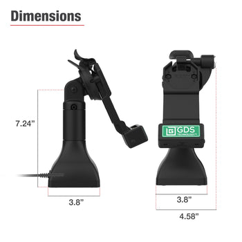 RAM-GDS-DOCKLR-D11-7-U1C:RAM-GDS-DOCKLR-D11-7-U1C_7:GDS Uni-Conn™ 7" Locking Pedestal Dock with USB-C