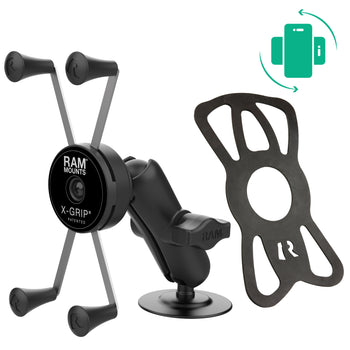 RAP-B-378-UN10RU:RAP-B-378-UN10RU_2:RAM Rotating X-Grip Large Phone Mount with Flex Adhesive Base