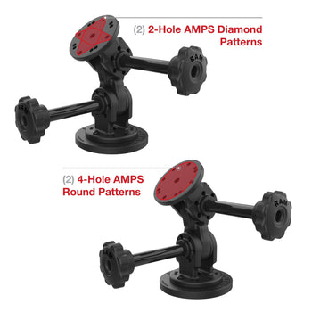 RAP-101-PV4-2P-MAG88U:RAP-101-PV4-2P-MAG88U_4:RAM Dual 90-Degree Pivot Magnetic Mount with Knob