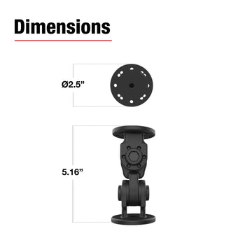 RAP-101-PV4-2P-NKU:RAP-101-PV4-2P-NKU_3:RAM Dual 90-Degree Pivot Mount