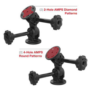 RAP-101-PV4-2PU:RAP-101-PV4-2PU_4:RAM Dual 90-Degree Pivot Mount with Knob