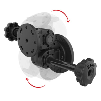 RAP-101-PV4-2S-MAG88U:RAP-101-PV4-2S-MAG88U_2:RAM Dual Straight Pivot Magnetic Mount with Knob