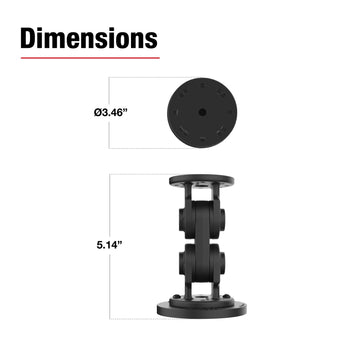 RAP-101-PV4-2S-NK-MAG88U:RAP-101-PV4-2S-NK-MAG88U_3:RAM Dual Straight Pivot Magnetic Mount