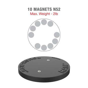 RAP-101-PV4-2S-NK-MAG88U:RAP-101-PV4-2S-NK-MAG88U_5:RAM Dual Straight Pivot Magnetic Mount
