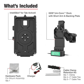 RAM-GDS-U1-SAM90-KIT5:RAM-GDS-U1-SAM90-KIT5_4:GDS Uni-Conn™ Vehicle Bundle + USB-C & USB-A for Samsung Tab Active5