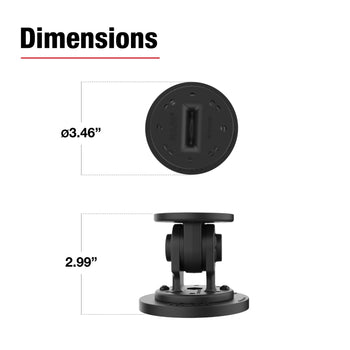 RAP-101-PV4-NK-MAG88U:RAP-101-PV4-NK-MAG88U_3:RAM Single Pivot Magnetic Mount