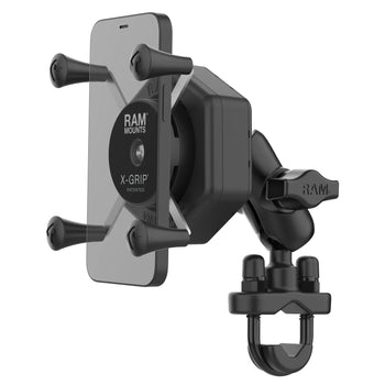 RAM X-Grip Phone Mount with Vibe-Safe™ & U-Bolt Base - Short