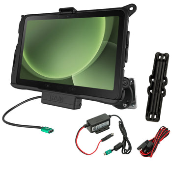 RAM-101-225B2-SAM52CP-V7CU:RAM-101-225B2-SAM52CP-V7CU_1:RAM Powered Dock & Dashboard Mount for Samsung Tab Active5 Pro & 4 Pro
