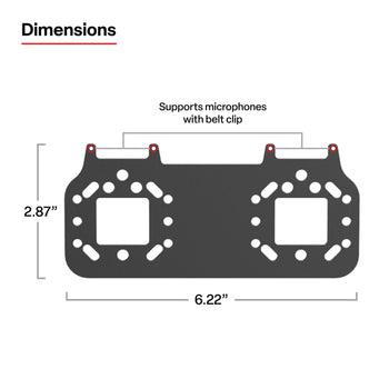 RAM-101-MIC4U:RAM-101-MIC4U_4:RAM Short Bracket Adapter for PTT Remote Speaker Microphones