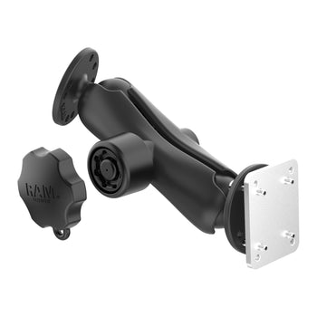 RAM-101L-225B2U:RAM-101L-225B2U_2:RAM Locking Drill-Down Dashboard Mount with Backing Plate - C Size Med
