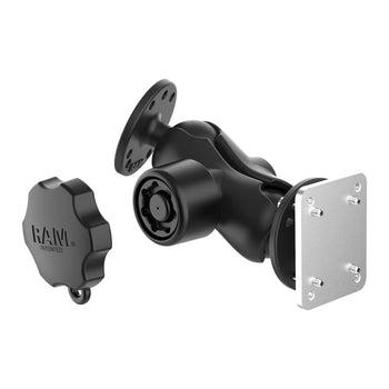 RAM-101L-B-225B2U:RAM-101L-B-225B2U_2:RAM Locking Drill-Down Dashboard Mount with Backing Plate C Size Short