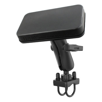 RAM-101U-235Z-BR1:RAM-101U-235Z-BR1_1:RAM Double U-Bolt Mount with Back Rest for ATV's