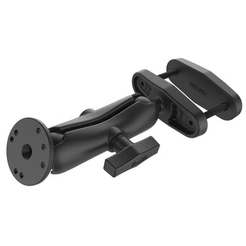 RAM-101U-247-3:RAM-101U-247-3_1:RAM 3" Square Post Clamp Mount with Round AMPS Plate - Medium Arm