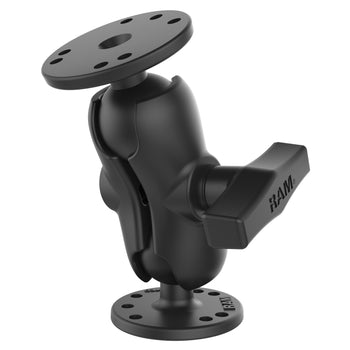 RAM-101U-B:RAM-101U-B_1:RAM Universal Double Ball Mount with Two Round Plates - C Size Short