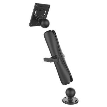 RAM-101U-D-2461:RAM-101U-D-2461_3:RAM Double Ball Mount with 75x75mm VESA Plate - C Size Long