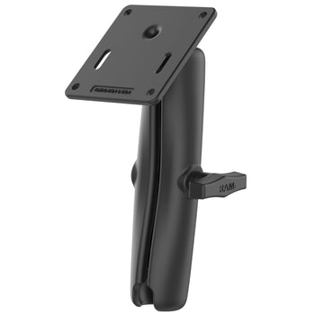 RAM-103U-D-2461:RAM-103U-D-2461_1:RAM Double Socket Arm with 75mm VESA Plate - C Size Long